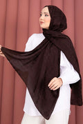 Geometric Pattern Jacquard Shawl Series Dark Brown