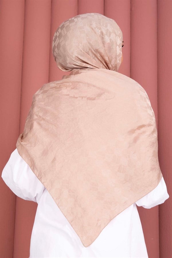 Geometric Pattern Jacquard Scarf Series Powder Pink