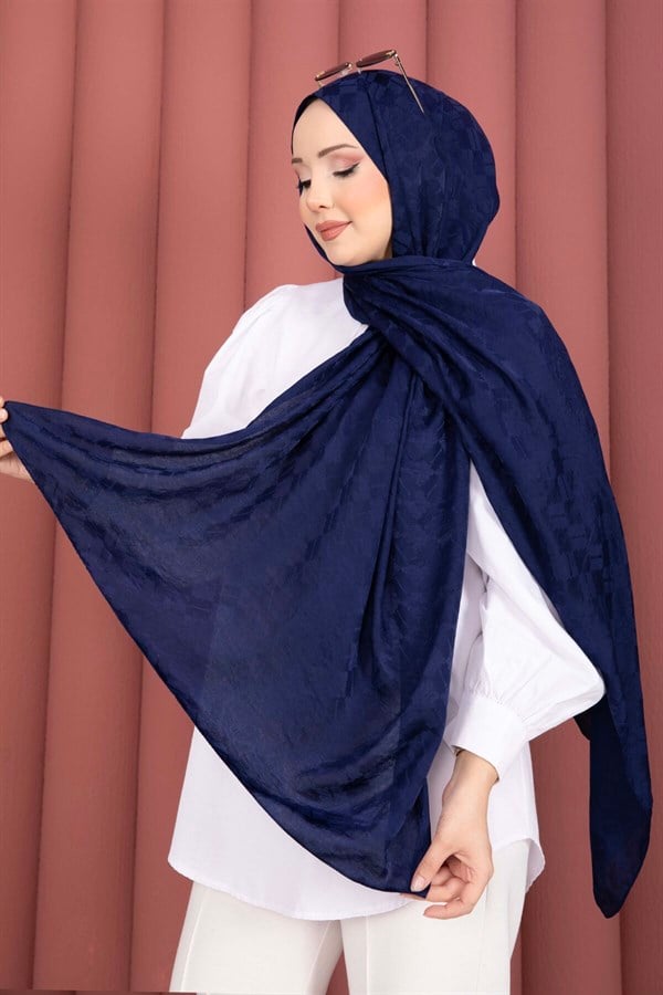 Geometric Pattern Jacquard Shawl Series Saks
