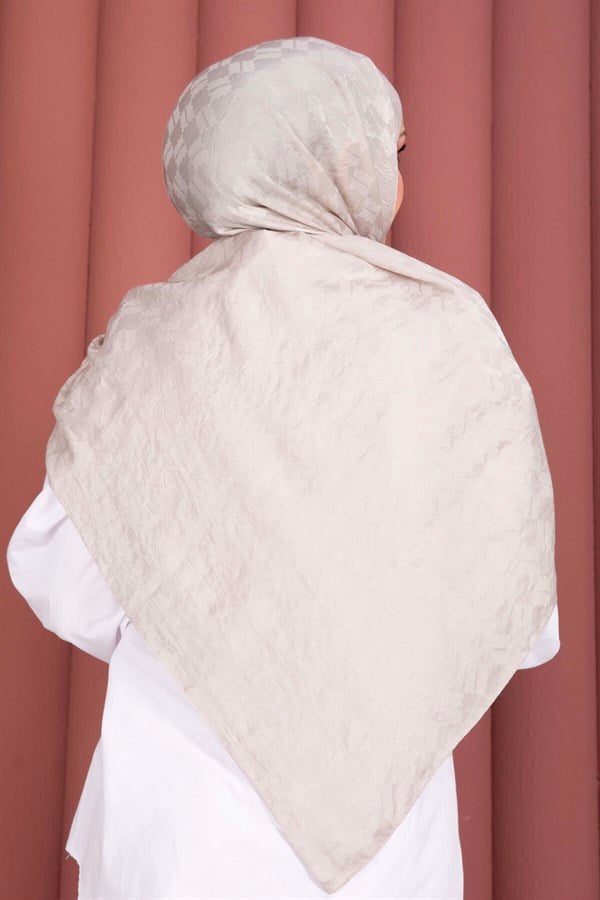 Geometric Pattern Jacquard Shawl Series Stone