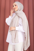 Geometric Pattern Jacquard Shawl Series Stone