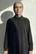 Ayrobin Shirt with Concealed Buttons, Black