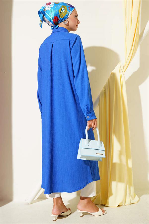 Hidden Placket Long Shirt Saks