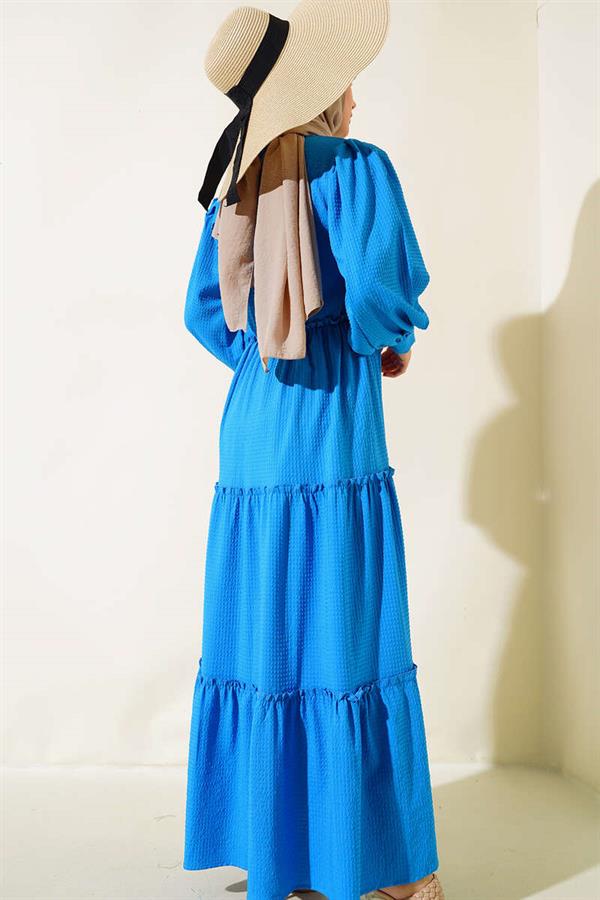 Seersucker Layered Dress Saxe