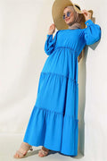 Seersucker Layered Dress Saxe