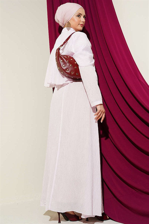 Pink Cape and Skirt 2 Piece Set with Gold Accessories