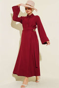 Burgundy Skirt 2 Piece Set with Gold Floral Accessories