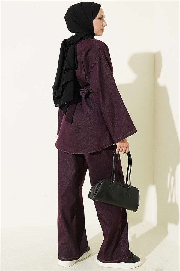 Gold Buckle 2 Piece Set with Pliers, Plum