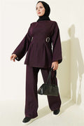 Gold Buckle 2 Piece Set with Pliers, Plum