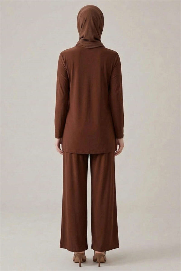 Sandy 2 Piece Set with Gold Buckle, Coffee