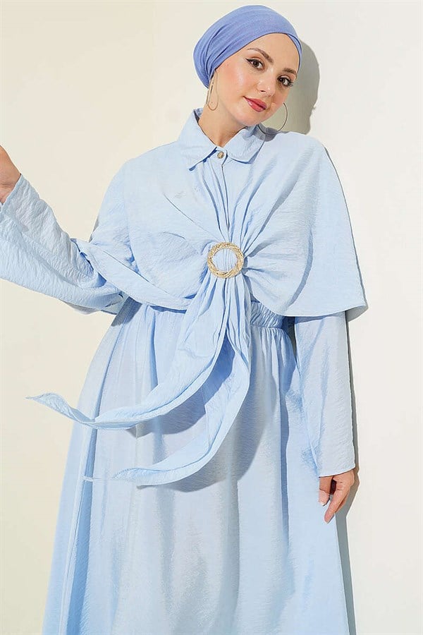 Gold Buckle 3 Piece Set, Blue
