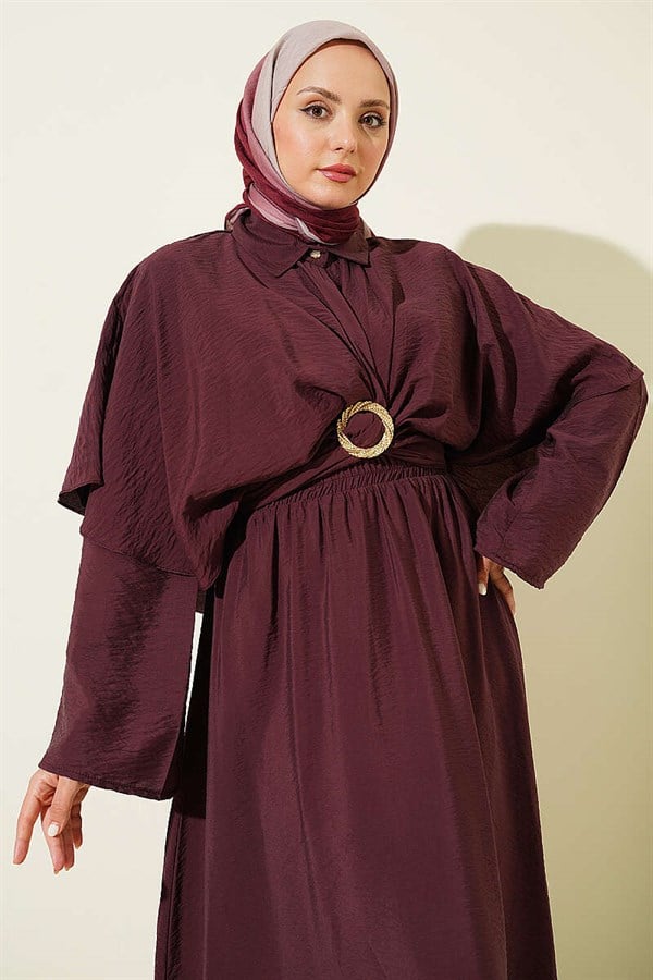 Gold Buckle 3 Piece Set, Plum