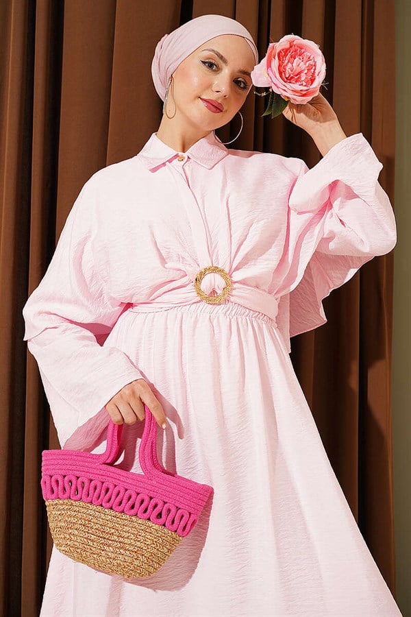Pink 3 Piece Set with Gold Buckle