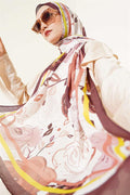 Rose Motif Shawl Bitter Coffee