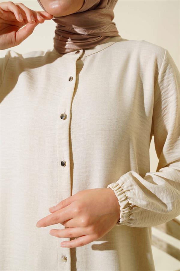 Double Breasted Button-Down Suit, Beige