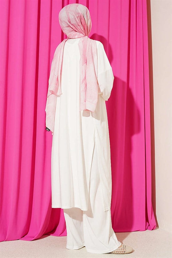 Cardigan Basic Sandy 3 Piece Set White