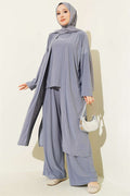 Cardigan Basic Sandy 3 Piece Set Gray