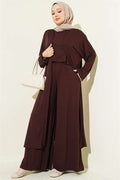 Cardigan Basic 3 Piece Set in Coffee