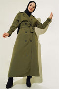 Inside Lined Belted Trench Coat Khaki