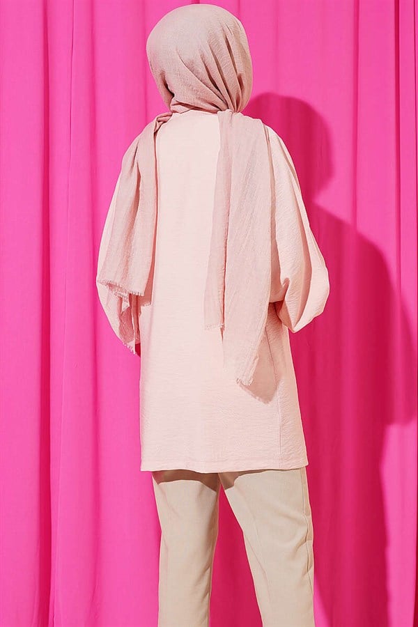 Powder Pink Embellished Cardigan and Lined Set