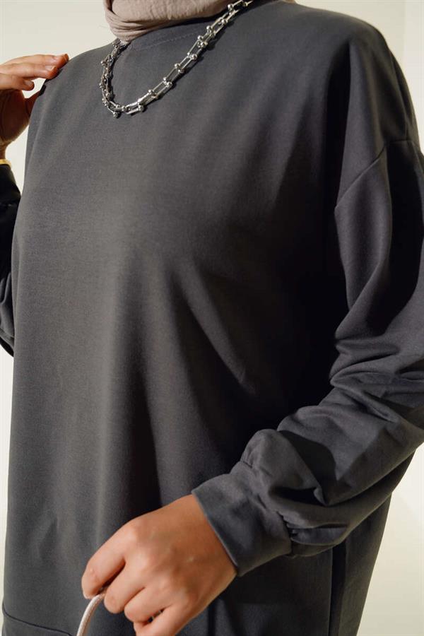 Two Thread Plain Tunic Anthracite