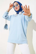 Two Yarn Plain Tunic Baby Blue