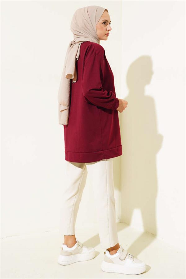 Two Thread Plain Tunic Claret Red