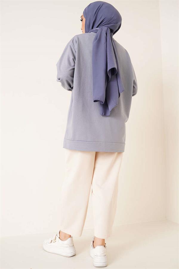 Two Thread Plain Tunic Slate Grey