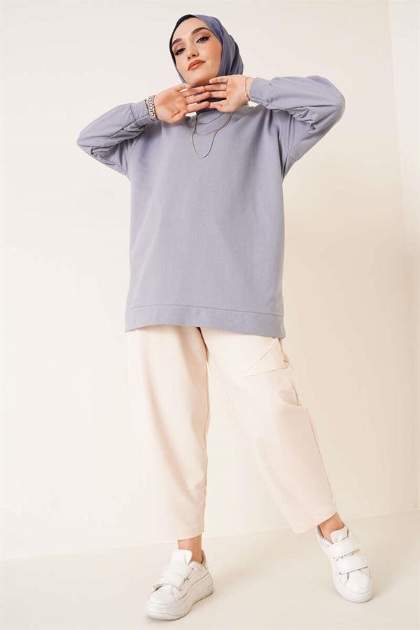 Two Thread Plain Tunic Slate Grey