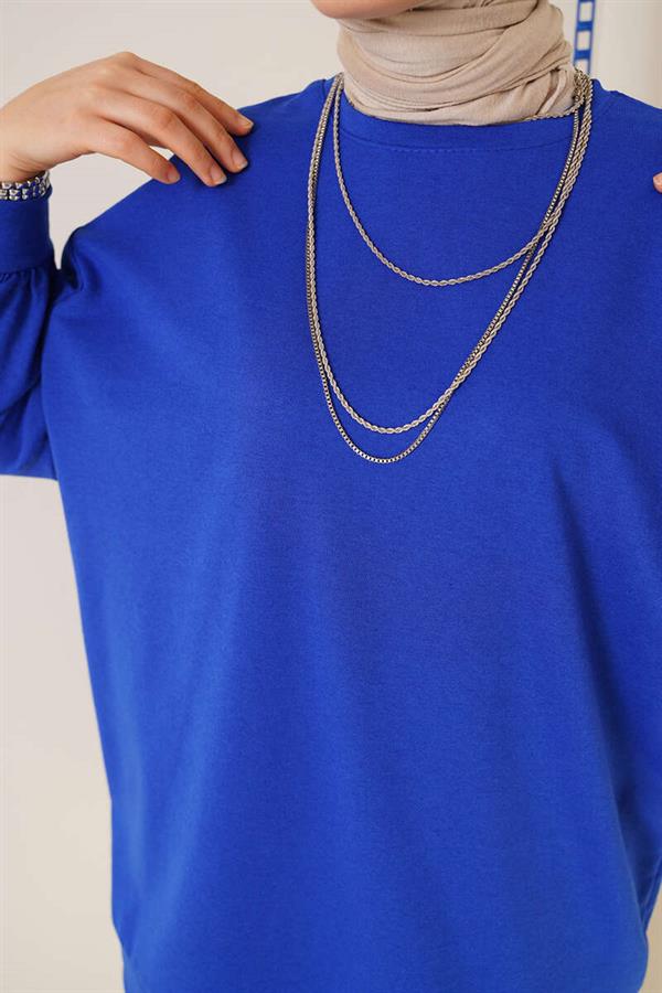 Two Yarn Plain Tunic Saxe