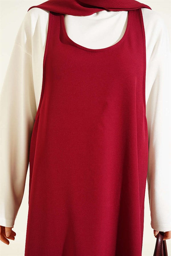 Sleveless 2 Piece Set, Burgundy