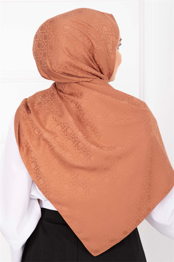 Iconic Pattern Jacquard Shawl Series Salmon