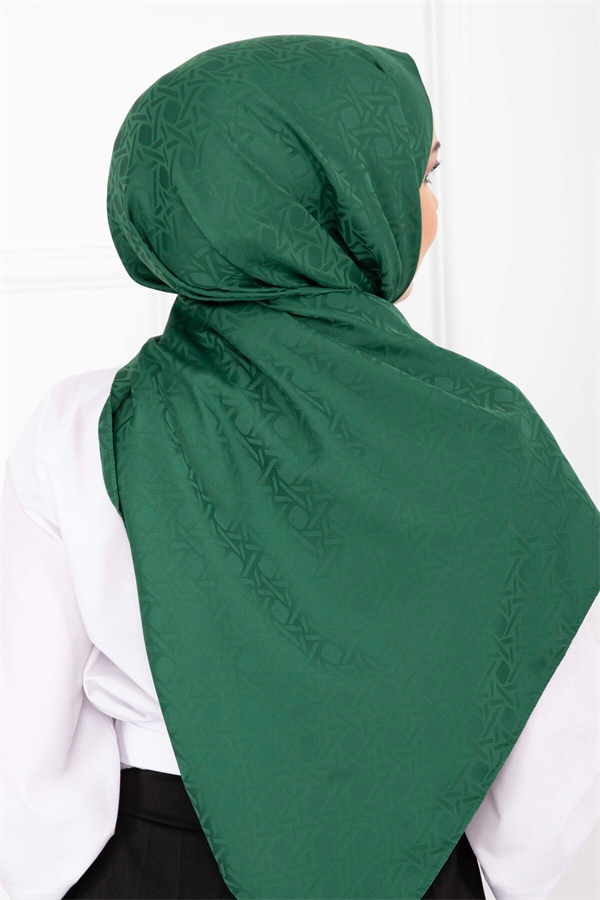 Iconic Pattern Jacquard Shawl Series Emerald