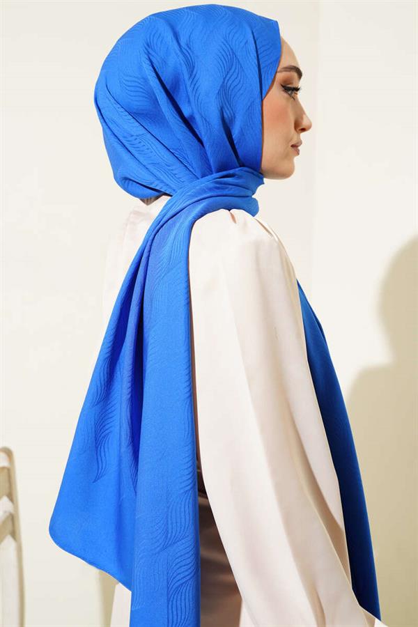 Illusion Pattern Jacquard Shawl Saxe -46