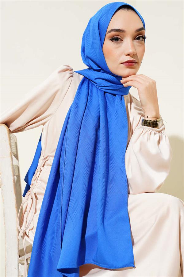 Illusion Pattern Jacquard Shawl Saxe -46