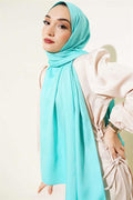 Illusion Pattern Jacquard Shawl Turquoise -118