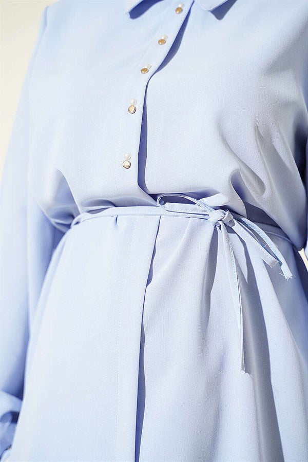 Pearl Embellished 2 Piece Set, Blue