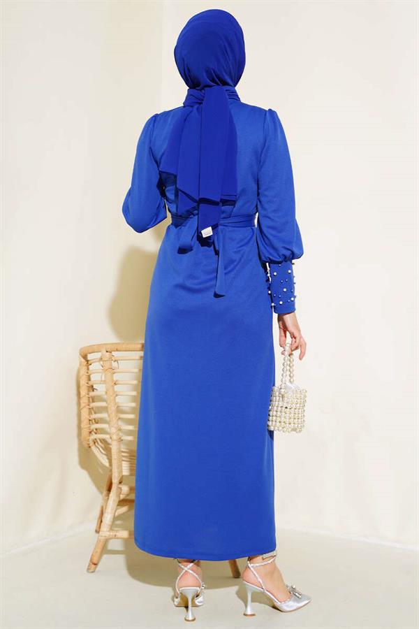 Pearl Embellished Dress Saxe