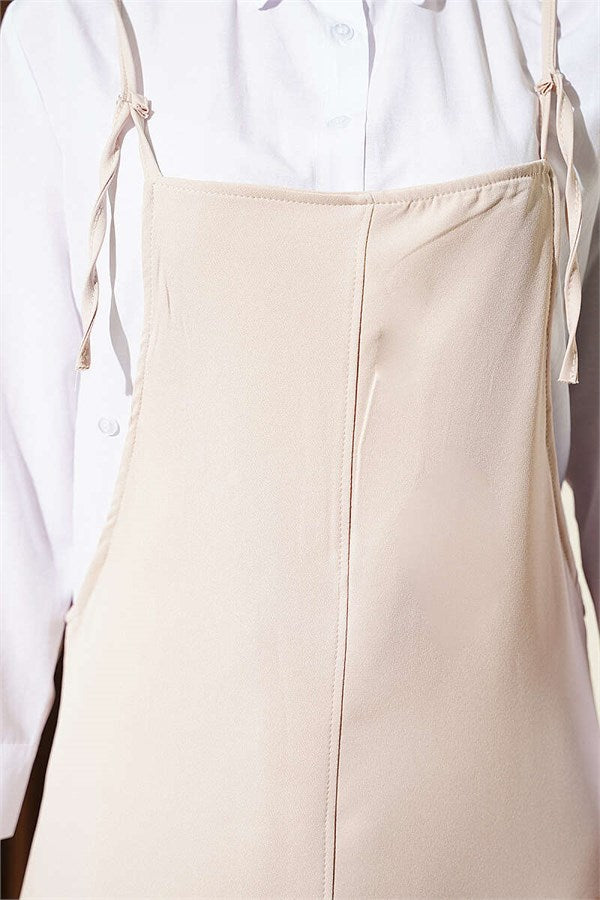 Strappy Sleeveless Dress, Beige