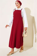 Strappy Sleeveless Dress, Burgundy