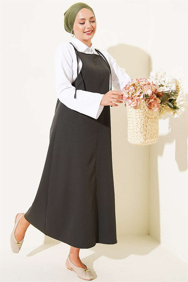 Strappy Sleeveless Dress, Dark Green
