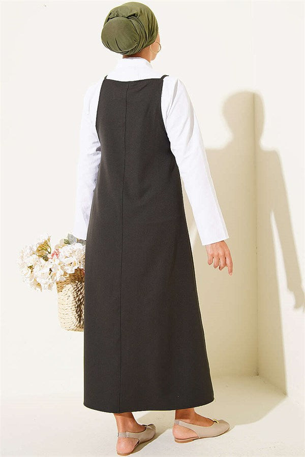 Strappy Sleeveless Dress, Dark Green