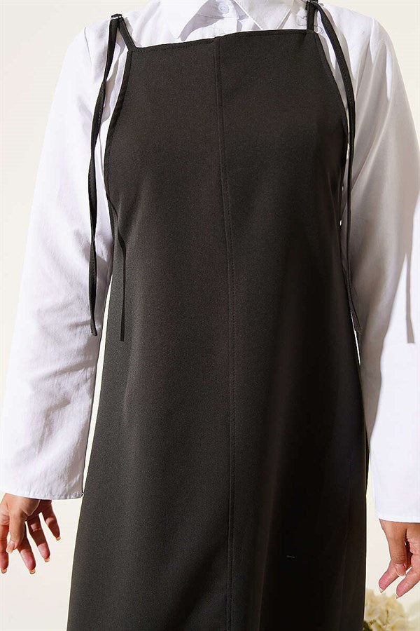 Strappy Sleeveless Dress, Dark Green