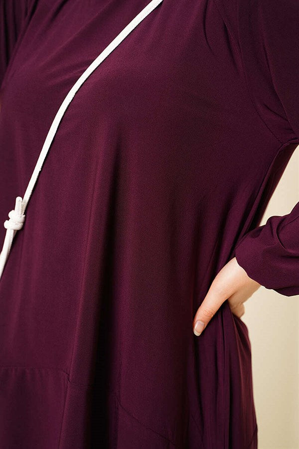 Sandy 2 Piece Set with Drawstring Trousers, Plum