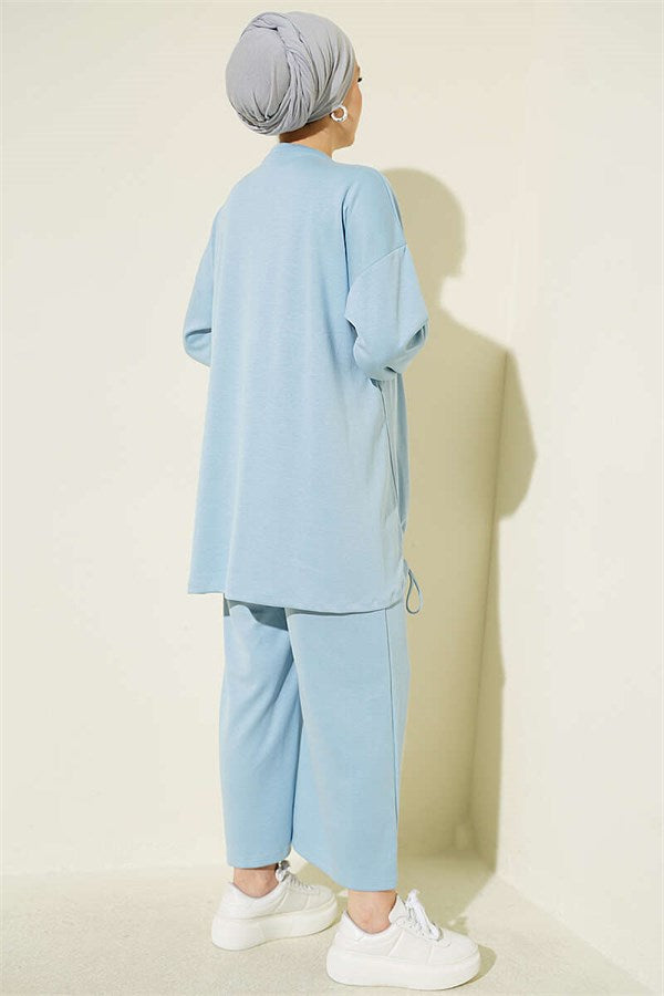 Drawstring Two-Piece Set, Baby Blue