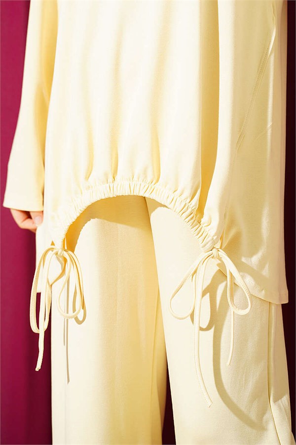 Drawstring Two-Piece Set in Yellow
