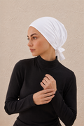 Silky Seamless Bonnet White