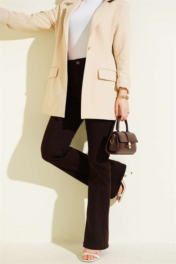 Spanish Button-Down Jeans, Brown