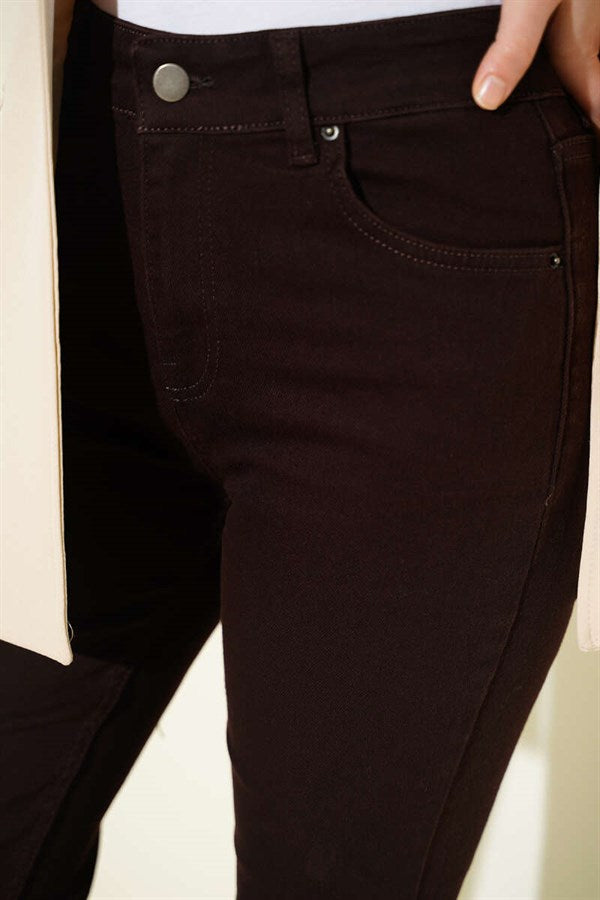 Spanish Button-Down Jeans, Brown