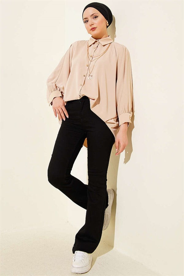 Spanish Button-Down Jeans, Black